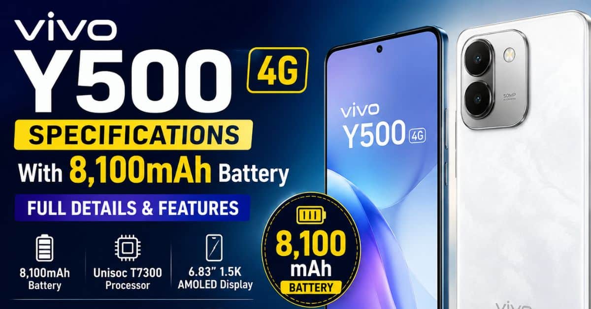 Vivo Y500 4G Specifications