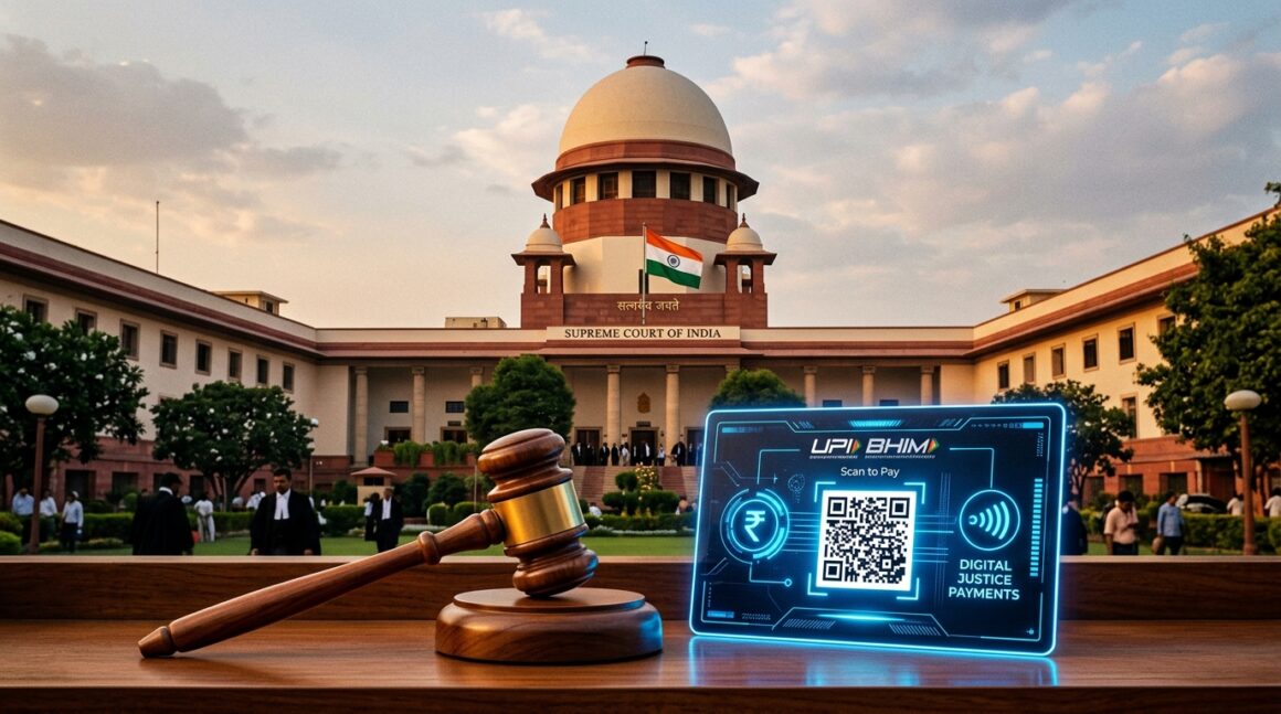 Supreme Court of India and digital UPI payments QR code display
