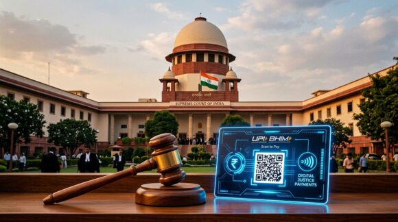 Supreme Court of India and digital UPI payments QR code display