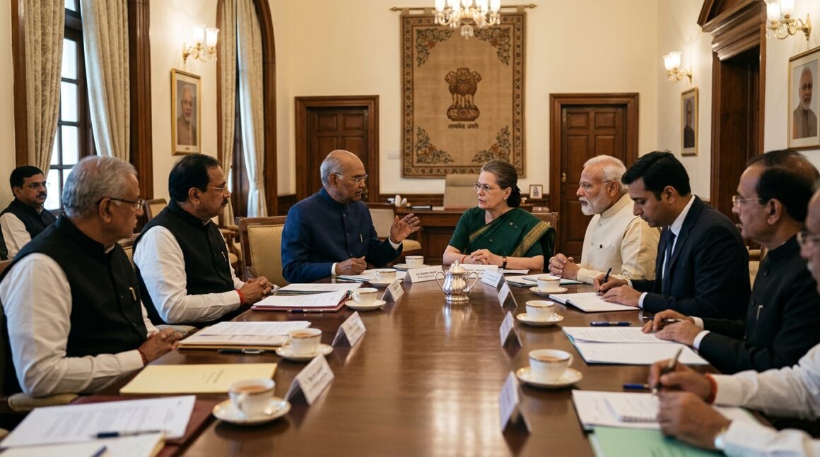 INDIA alliance leaders meeting at Rahul Gandhi residence discussing national strategy October 2026
