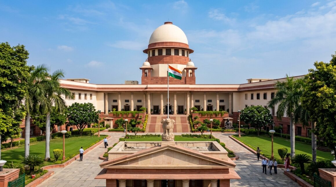 Supreme Court of India majestic building exterior in New Delhi symbol of justice