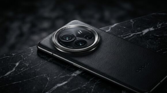 OPPO Find X10 smartphone titanium finish quad Hasselblad camera module desk showcase
